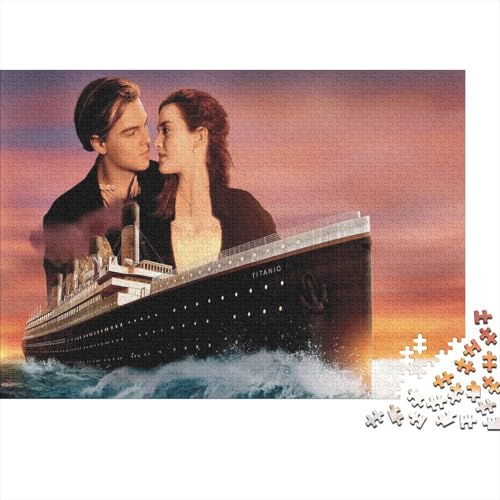 CULPRT Titanic Holzpuzzles Für Erwachsene 300 Teile Wohnkultur Geburtstagsgeschenk Educational Game Family Challenging Games Stress Relief Toy 300pcs (40x28cm) von CULPRT