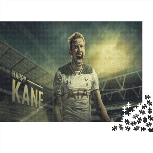 Harry Kane Holzpuzzles Erwachsene 1000 Teile Lernspiel Geschicklichkeitsspiel Für Die Ganze Familie Geburtstagsgeschenk Home Decor Stress Relief 1000pcs (75x50cm) von CULPRT