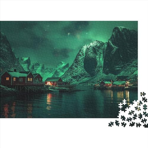 Northern Lights in Norway Erwachsene Holzpuzzless 300 Teile Home Decor Lernspiel Geburtstagsgeschenk Family Challenging Games Stress Relief Toy 300pcs (40x28cm) von CULPRT