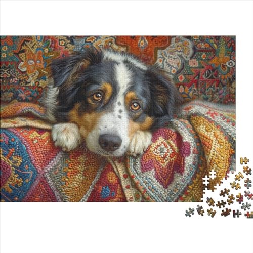 Painting Puppies Holzpuzzles Für Erwachsene 300 Teile Educational Game Family Challenging Games Home Decor Geburtstagsgeschenk Stress Relief 300pcs (40x28cm) von CULPRT