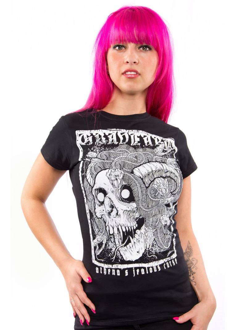 GraveArt-Damenshirt Athenas Curse Girlie-T-Shirt schwarz-weiss von CULTSTYLES GmbH - KF