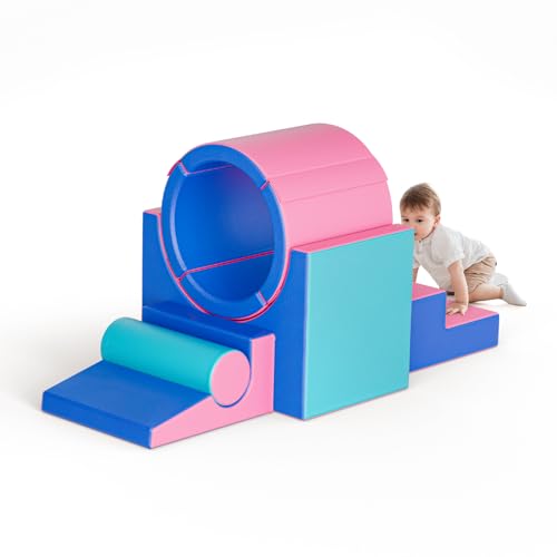 CUPCHID Kletter- und Krabbelspielgeräte, Kletter- und Krabbelschaum-Spielset für Kleinkinder, pädagogische weiche Kletterblöcke, weiche Babyspielgeräte (DM152115) von CUPCHID