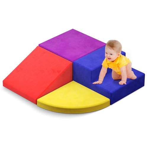 CUPCHID Kletter- und Krabbelspielgeräte, Kletter- und Krabbelschaum-Spielset für Kleinkinder, pädagogische weiche Kletterblöcke, weiche Babyspielgeräte (DM152117) von CUPCHID