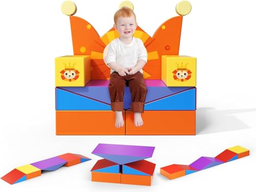 CUPCHID Kletter- und Krabbelspielgeräte, Kletter- und Krabbelschaum-Spielset für Kleinkinder, pädagogische weiche Kletterblöcke, weiche Babyspielgeräte (DM152128) von CUPCHID