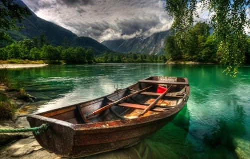 Puzzle 1000 Teile für Erwachsene und Kinder ab 10 Jahren, Bäume, Berge, Boot, Norwegen, Rauma, 38 x 26 cm Puzzle 1000 Teile für Erwachsene und Kinder ab 10 Jahren, Bäume, Berge, Boot, Norwegen, Rauma, 38 x 26 cm von CUREW