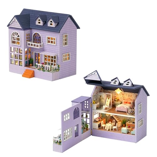 Cute-Eyfud DIY Mini Wooden House Model Kit DIY Wooden Dollhouse Handcraft Miniature Kit Salon Model and Furniture Cute-Eyfud DIY Mini Wooden House Model Kit DIY Wooden Dollhouse Handcraft Miniature Kit Salon Model and Furniture von CUTE-Eyfud