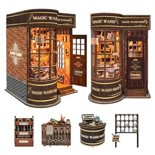 CUTEROOM Book Nook Kit für Erwachsene, 3D-Holzpuzzle DIY Miniatur-Puppenhaus-BookNook-Set mit LED-Beleuchtung, Kleines Haus-Bausatz als Bücherregal-Einsatz CUTEROOM Book Nook Kit für Erwachsene, 3D-Holzpuzzle DIY Miniatur-Puppenhaus-BookNook-Set mit LED-Beleuchtung, Kleines Haus-Bausatz als Bücherregal-Einsatz von CUTEROOM