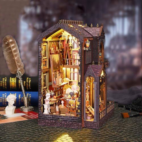 CUTEROOM DIY Book Nook Kit – Puppenhaus Holz 3D Puzzle – Miniatur Wunderkammer Bastelset mit LED&Spieluhr – Geschenk für Kunstliebhaber & Deko CUTEROOM DIY Book Nook Kit – Puppenhaus Holz 3D Puzzle – Miniatur Wunderkammer Bastelset mit LED&Spieluhr – Geschenk für Kunstliebhaber & Deko von CUTEROOM