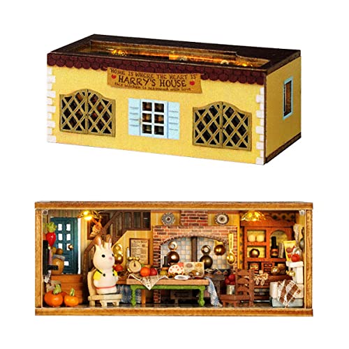 CUTEROOM DIY Holzpuppen Haus Handwerk Miniatur Kit - Cases Model & alle Möbel (Harry's House) von CUTEROOM