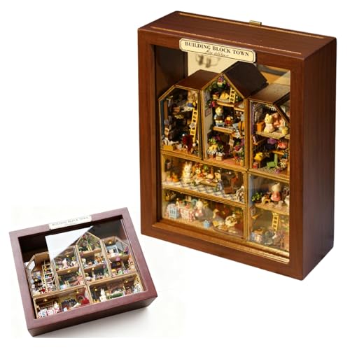 CUTEROOM DIY Miniaturhaus-Bausatz, Mini-Haus-Bausatz für Erwachsene zum Bauen, Puppenhaus-Bausatz aus Holz mit Möbeln, Weihnachts- und Geburtstagsgeschenke CUTEROOM DIY Miniaturhaus-Bausatz, Mini-Haus-Bausatz für Erwachsene zum Bauen, Puppenhaus-Bausatz aus Holz mit Möbeln, Weihnachts- und Geburtstagsgeschenke von CUTEROOM