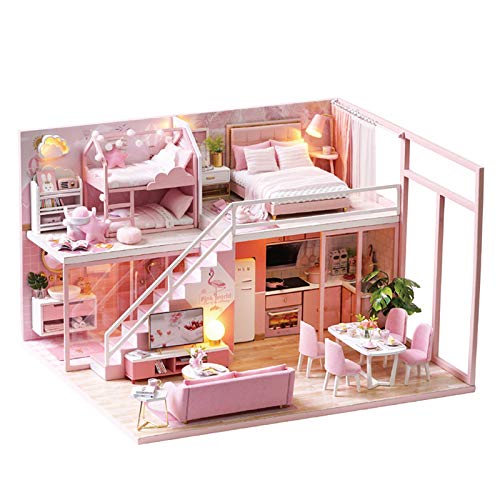 CUTEROOM Miniatur-Puppenhaus-Set zum Selbermachen mit Möbeln, Puppenhaus aus Holz plus Musikbewegung und LED-Lichtern, DIY-Haus-Set, Geburtstag, Treffen Sie Ihre Süßigkeiten CUTEROOM Miniatur-Puppenhaus-Set zum Selbermachen mit Möbeln, Puppenhaus aus Holz plus Musikbewegung und LED-Lichtern, DIY-Haus-Set, Geburtstag, Treffen Sie Ihre Süßigkeiten von CUTEROOM