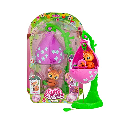 CUTIE CLIMBERS S1 Family Pack Fruitties Dara | Blumenhaus mit 1 Haustier zum Sammeln Klettern und mit Welpen - Babyspielzeug +3 Jahre von CUTIE CLIMBERS