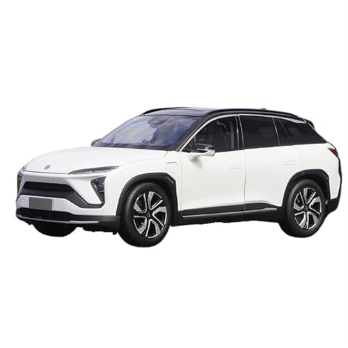 CUTSUGOK maßstabsgetreues Auto 1:18 for NIO ES6 Neue Energie Elektrische Legierung Simulation Auto Modell Sammlung Souvenir Ornamente Modellfahrzeug zum Sammeln(White) von CUTSUGOK