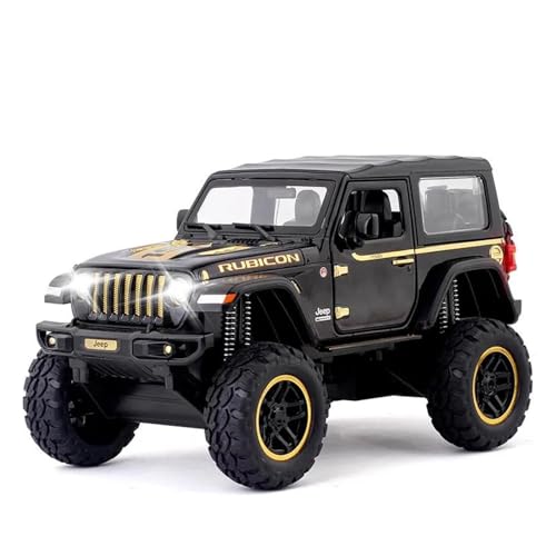 CUTSUGOK maßstabsgetreues Auto 1:20 für Jeep Wrangler Rubicon Off-Road Auto Diecast Metall Modell Auto Sound Licht Zurückziehen Auto Modell Modellfahrzeug zum Sammeln(A) von CUTSUGOK