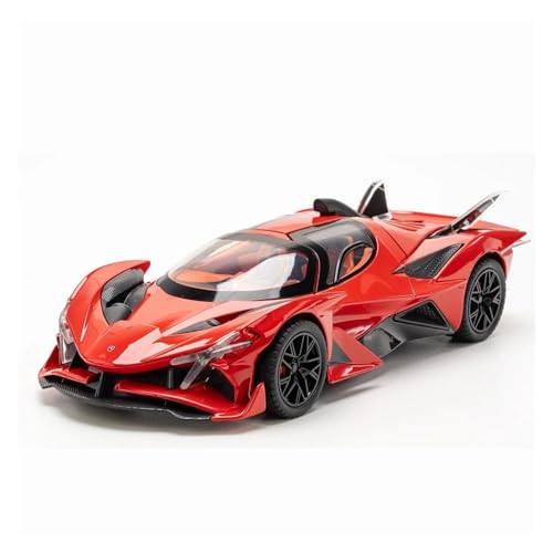 CUTSUGOK maßstabsgetreues Auto 1:24 für APOLUO Project EVO Supercar Simulation Diecast Metall Modell Auto Sound Licht Zurückziehen Auto Modell Modellfahrzeug zum Sammeln(C) von CUTSUGOK