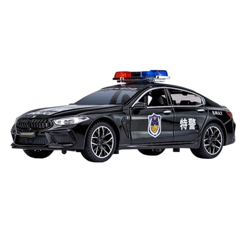 CUTSUGOK maßstabsgetreues Auto 1:24 für BMW M8 MH8 800 Polizeiauto Druckgussauto Metallfertiges Modellauto Geeignete Sammlung Modellfahrzeug zum Sammeln(A) von CUTSUGOK