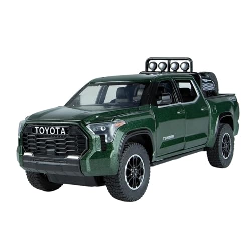 CUTSUGOK maßstabsgetreues Auto 1:24 für Toyota Tundra Pickup Geländewagen Diecast Metall Modell Auto Sound Licht Ziehen Auto Modell Modellfahrzeug zum Sammeln(A) von CUTSUGOK