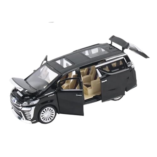 CUTSUGOK maßstabsgetreues Auto 1:24 für Toyota Vellfire MPV Druckguss Auto Modell Metall Spielzeug Fahrzeuge Simulation Sound Und Licht Auto Modell Modellfahrzeug zum Sammeln(A) von CUTSUGOK