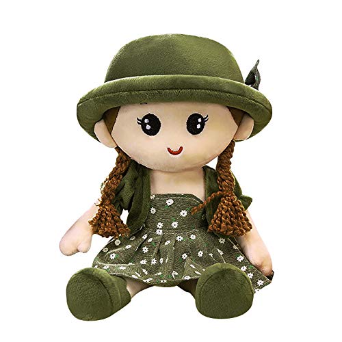 CUTeFiorino 15 cm Spiel Mädchen Begleiter weiche Baby Puppe niedlich Haarreif (Green, One Size) von CUTeFiorino