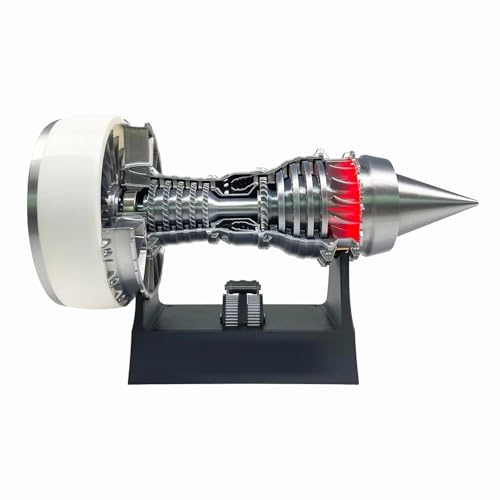 CUTeFiorino Basteln Malen TR900 Engine Model. Adjustable Speed Light. of Aircraft Engine Turbine Engine 28 cm. Mechanical Science Aviation Educational Toy and Desktop DIY Handwerk Für (Red, One Size) von CUTeFiorino