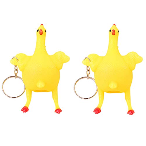 CUTeFiorino Geschenke Für Wissenschaftslehrer Von Schülern Reduzieren Sie die Neuheit von 5ml Eiern Schlüsselanhängern zu Spielsachen und 2Stück Elektrische Schaukel Für Babys (Yellow, One Size) von CUTeFiorino