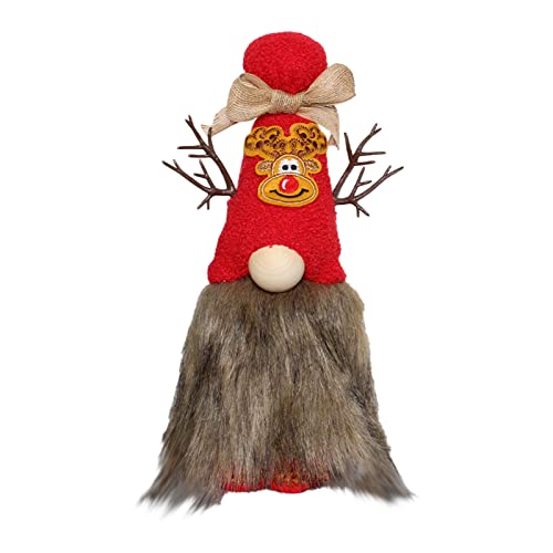 CUTeFiorino Haarreif Stehende Puppe Weihnachten Handgemachte Weihnachten Plüschzwerge Heimzwerg Für Alle Jahreszeiten Schwedische Zwergfigur Dekorationen Kopfschmuck (Red, One Size) von CUTeFiorino