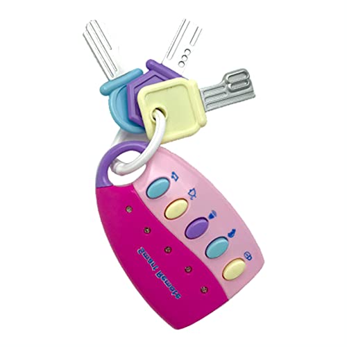 CUTeFiorino Kleinkindspielzeug Auto FunKeys Toy Toy Keys für und Babys, Spielzeugautoschlüssel und blau-rosa Fernbedienung mit Licht und Geräuschen Compatible with Motorikspielzeug (Pink, One Size) von CUTeFiorino