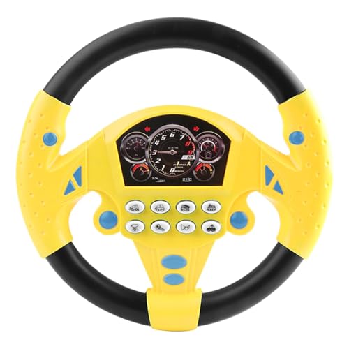 CUTeFiorino Kleinkindspielzeug Für Mädchen Simulierter Fahrcontroller Co-Fahrer Simuliertes Pädagogisches Musikspielzeug Für 4 5 6 alt Kleinkindspielzeug (Yellow, One Size) von CUTeFiorino