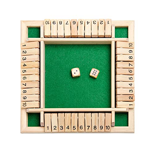 CUTeFiorino Kleinkindspielzeug Für Mädchen Würfel4. hölzerne traditionelle Pub-Barspiele, die für die Shut Number bedacht sind Bildung Zählrahmen (Green, One Size) von CUTeFiorino