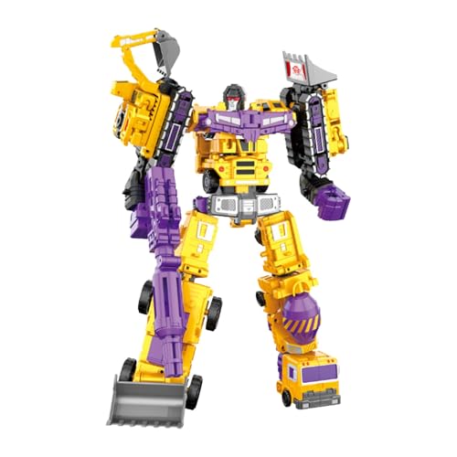 CUTeFiorino Kunsthandwerk Für Erwachsene Unter 10 Jahren Deformation Toys 6 In 1 Mini Combiner Action Figure Robot Toys War for Cybertron Figure Gift Set DIY Handwerk Für Die (Yellow, One Size) von CUTeFiorino