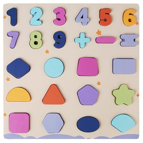 CUTeFiorino Lernuhren Digitale Formpuzzles für die frühe Bildung aus Holz, Handgriffe für Kinder Lernuhren (Sky Blue, One Size) von CUTeFiorino