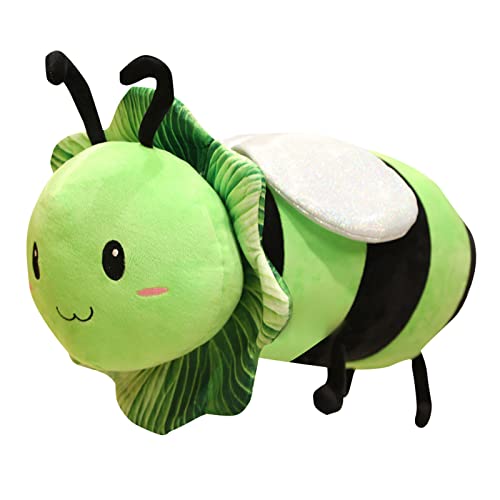 CUTeFiorino Lustiges riesiges grünes Bienen-Plüschtier-Stofftier-Bienen-Kissen-Kissen-Kinderspielzeug 15 cm (B, C) von CUTeFiorino