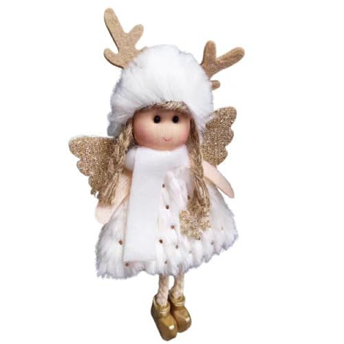 CUTeFiorino Puppenhaus Beleuchtung Christmas Angel Pendant Girl Doll Faceless Old Man Doll Plush Toy Hanging Ornament Christmas Decoration Puppenhaus Beleuchtung (B, One Size) von CUTeFiorino