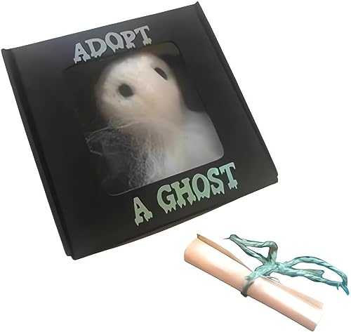 CUTeFiorino Schaumkugel Adopt A Ghostes Weiße Wollfilz- und Schriftrollen-Set Halloween-Wollfilz-Spookyes-Puppe Lustiges Geschenk für Freunde und Familie, die Geistergeschichten (White, One Size) von CUTeFiorino