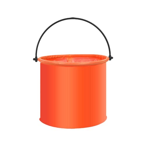 CUTeFiorino Spielzeugwagen Zusammenklappbarer und einziehbarer Eimer, Kinderkescher, Netz zum Angeln, zusammenklappbarer Eimer, Werkzeuge und Heimwerker, Kleiner Eimer zum Angeln (Orange, One Size) von CUTeFiorino