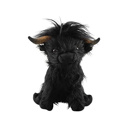 CUTeFiorino Wolfsset Aus Zweiteilig Highlands Kuh Kuscheltier Plüsch Weich gefülltes Plüsch-Kuh- für Kinder XXL cm Stofftier Plüschtier Kuscheltier (Black, One Size) von CUTeFiorino