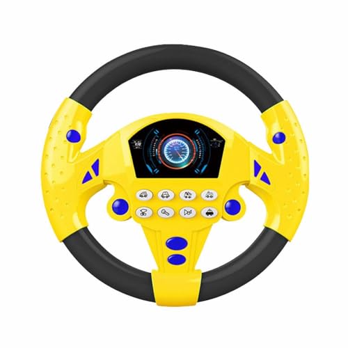 CUTeFiorino Zählrahmen Auto-Spielzeug für Kinder, Sound- und Lichtsimulation, kreatives Autositz-Spielzeug, Kinderspielzeug- Lernuhren (Yellow, One Size) von CUTeFiorino