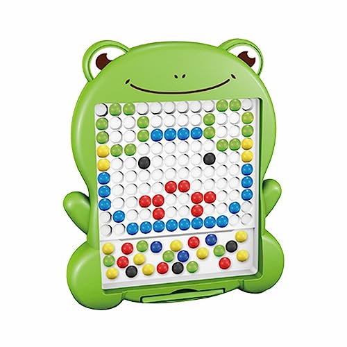 CUTeFiorino compatible with Motorikspielzeug Zeichenbrett für 13| Dot Art für Kinder im von 48 Jahren | Buntes Kritzelbrett für den Innenbereich mit Stift und Perlen, (A, One Size) von CUTeFiorino