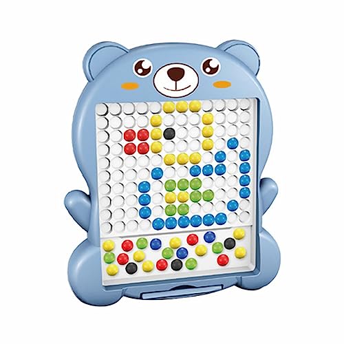 CUTeFiorino compatible with Motorikspielzeug Zeichenbrett für 13| Dot Art für Kinder im von 48 Jahren | Buntes Kritzelbrett für den Innenbereich mit Stift und Perlen, (D, One Size) von CUTeFiorino