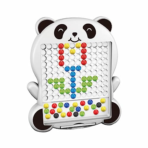 CUTeFiorino compatible with Motorikspielzeug Zeichenbrett für 13| Dot Art für Kinder im von 48 Jahren | Buntes Kritzelbrett für den Innenbereich mit Stift und Perlen, (E, One Size) von CUTeFiorino