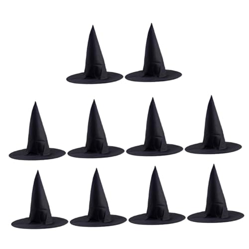 CVUTOVO 10 Stück Teiliges Halloween Hexenhüte Klassische Schwarze Spitze Zauberhüte Leichtes Material Vielseitig für Party Karneval Cosplay Festival und Dekoration Geeignet CVUTOVO 10 Stück Teiliges Halloween Hexenhüte Klassische Schwarze Spitze Zauberhüte Leichtes Material Vielseitig für Party Karneval Cosplay Festival und Dekoration Geeignet von CVUTOVO