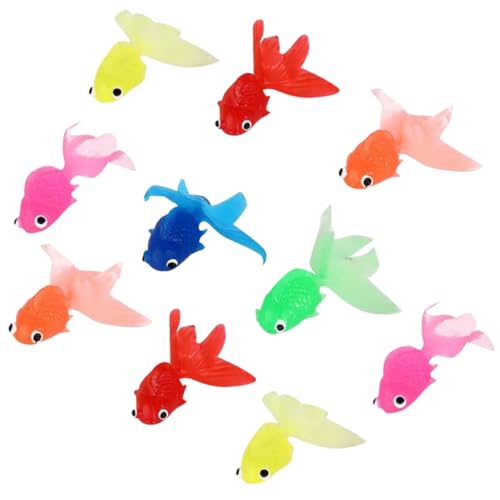 CVUTOVO 10 Stück Teiliges Künstliche Goldfische Weiches TPR Material Umweltfreundlich Lebensechte Simulation Tropischer Fische Aquarium Dekoration Bunte Farben CVUTOVO 10 Stück Teiliges Künstliche Goldfische Weiches TPR Material Umweltfreundlich Lebensechte Simulation Tropischer Fische Aquarium Dekoration Bunte Farben von CVUTOVO