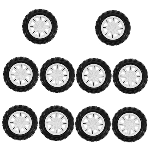 CVUTOVO 10 Stück Teiliges Kunststoff Spielzeugräder mit für DIY Modell und Rc Autos Langlebige Wiederverwendbare Reifen für Lkws und Offroad Fahrzeuge CVUTOVO 10 Stück Teiliges Kunststoff Spielzeugräder mit für DIY Modell und Rc Autos Langlebige Wiederverwendbare Reifen für Lkws und Offroad Fahrzeuge von CVUTOVO