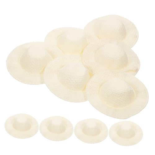 CVUTOVO 10 Stück Teiliges Mini Strohhüte Puppenzubehör Handgewebt Naturfarben für DIY Puppendekoration Bastelprojekte Miniaturhaus und Partyaccessoires CVUTOVO 10 Stück Teiliges Mini Strohhüte Puppenzubehör Handgewebt Naturfarben für DIY Puppendekoration Bastelprojekte Miniaturhaus und Partyaccessoires von CVUTOVO