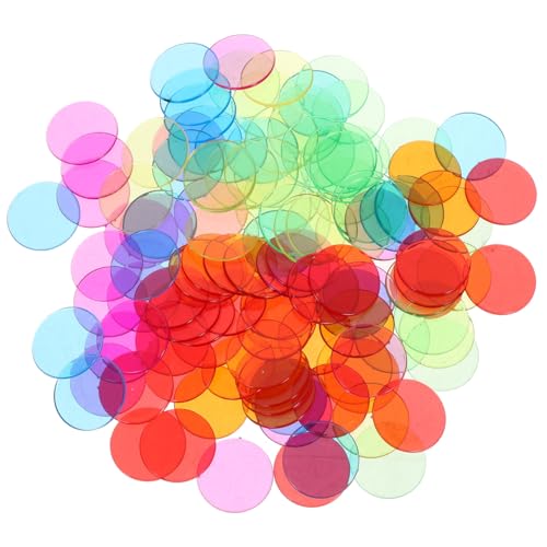 CVUTOVO 120 Stück Transparente Plastik Bingo Chips Farbige Zählmarker für Bingo Spielkarten Lernspiele Mathematikunterricht Sortierbar Blau Gelb Grün Orange CVUTOVO 120 Stück Transparente Plastik Bingo Chips Farbige Zählmarker für Bingo Spielkarten Lernspiele Mathematikunterricht Sortierbar Blau Gelb Grün Orange von CVUTOVO