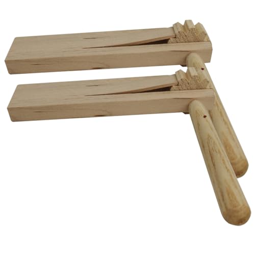 CVUTOVO 2 Stück Holzratsche Holzspielzeug Geräuschmacher Musikinstrument Rotierende Kastagnetten Früherziehung Musikspielzeug für Jungen Mädchen zur Rhythmusgefühl CVUTOVO 2 Stück Holzratsche Holzspielzeug Geräuschmacher Musikinstrument Rotierende Kastagnetten Früherziehung Musikspielzeug für Jungen Mädchen zur Rhythmusgefühl von CVUTOVO