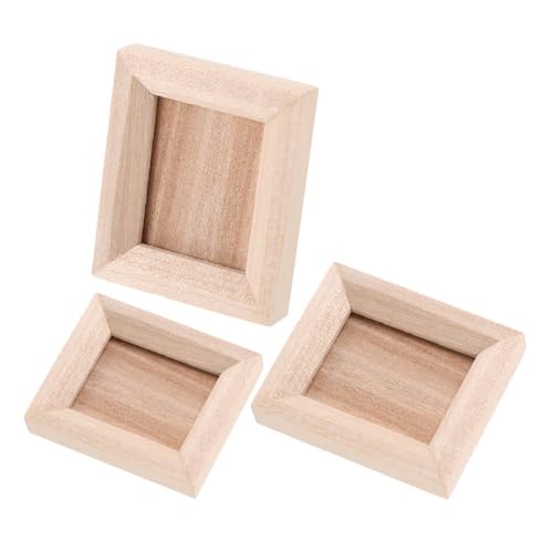 CVUTOVO 3 Stück Miniatur Bilderrahmen aus Teiliges DIY Puppenhaus Foto für Kreative Bastelprojekte zur Dekoration von Miniaturwelten und Wohnräumen CVUTOVO 3 Stück Miniatur Bilderrahmen aus Teiliges DIY Puppenhaus Foto für Kreative Bastelprojekte zur Dekoration von Miniaturwelten und Wohnräumen von CVUTOVO