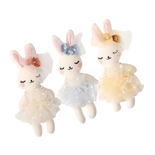 CVUTOVO 3 Stück Teiliges Plüsch Kaninchen mit Baumwollfüllung Handgefertigte DIY Deko und Bekleidungszubehör Niedliche Hasenfiguren in Gelb und Schiefergrau für Bastelprojekte und CVUTOVO 3 Stück Teiliges Plüsch Kaninchen mit Baumwollfüllung Handgefertigte DIY Deko und Bekleidungszubehör Niedliche Hasenfiguren in Gelb und Schiefergrau für Bastelprojekte und von CVUTOVO