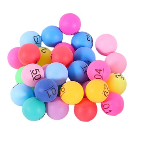 CVUTOVO 30 Stück Teiliges Nummerierte Lotteriebälle aus Robustem Wiederverwendbarem Kunststoff für Partyspiele Geburtstagsfeiern und Eventunterhaltung Farbige Kugeln Leicht und Kompakt CVUTOVO 30 Stück Teiliges Nummerierte Lotteriebälle aus Robustem Wiederverwendbarem Kunststoff für Partyspiele Geburtstagsfeiern und Eventunterhaltung Farbige Kugeln Leicht und Kompakt von CVUTOVO