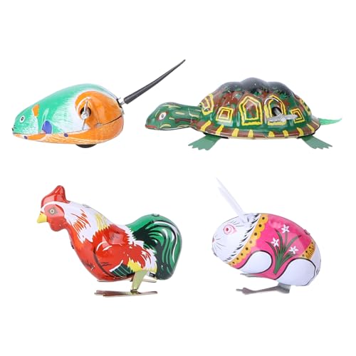 CVUTOVO 4 Stück Teiliges Klassisches Blechtiere Aufziehspielzeug Sicherer Mechanischer Spaß für Dekoratives Nostalgisches Wind Up für Kinderzimmer und Eltern Junge Mädchen Aktivitäten CVUTOVO 4 Stück Teiliges Klassisches Blechtiere Aufziehspielzeug Sicherer Mechanischer Spaß für Dekoratives Nostalgisches Wind Up für Kinderzimmer und Eltern Junge Mädchen Aktivitäten von CVUTOVO
